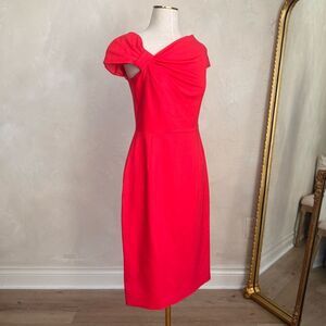 Women’s Vintage Valentino‎ Hot Pink Sheath Dress with Shouder Bow sz 6